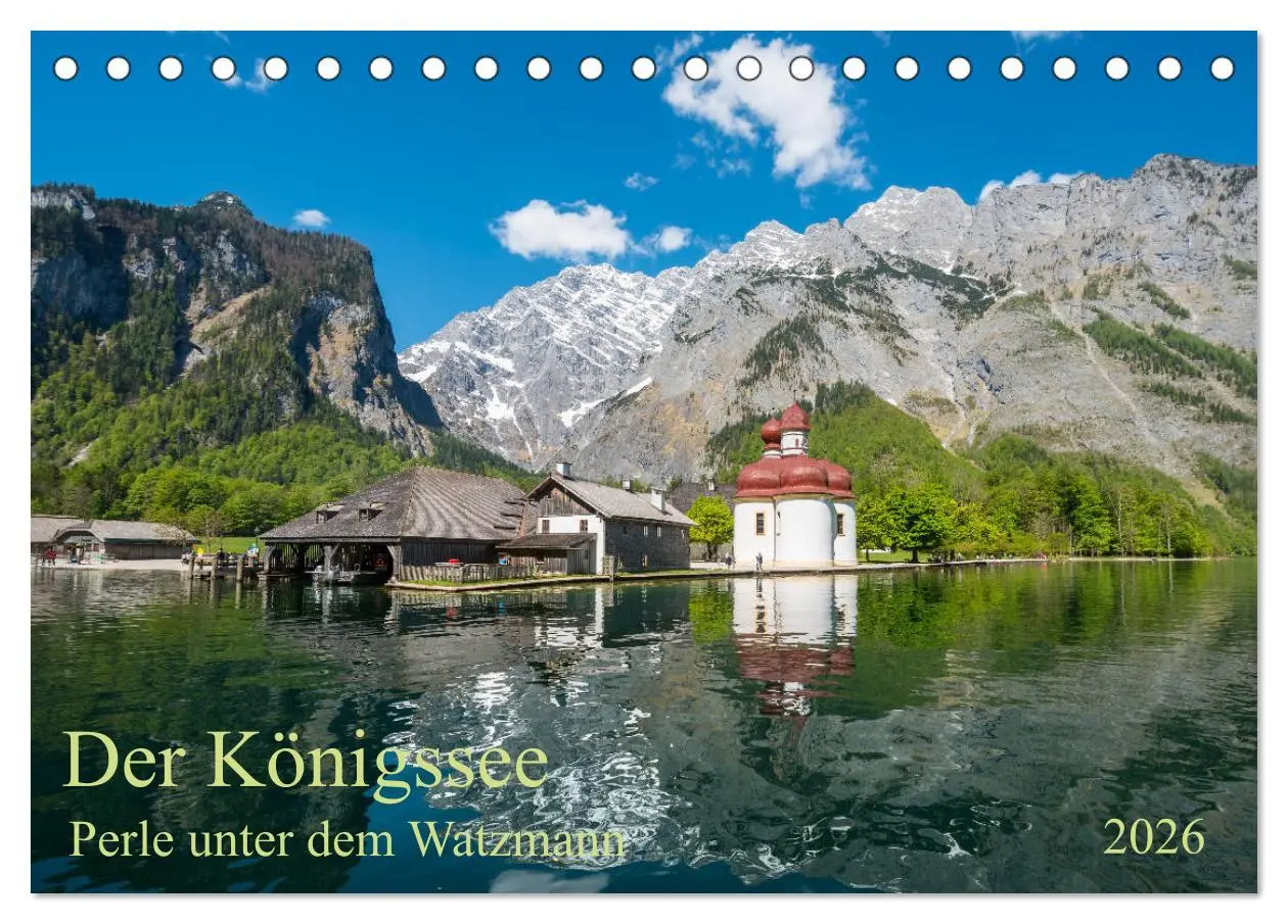 Cover: 9783457755549 | Der Königssee Perle unter dem Watzmann (Tischkalender 2026 DIN A5...