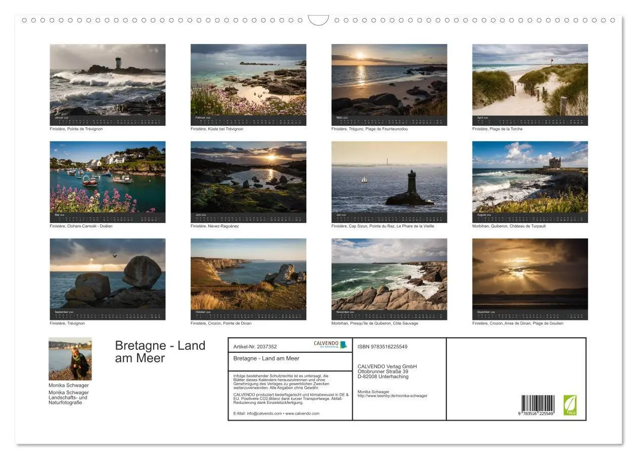 Bild: 9783516225549 | Bretagne - Land am Meer (Wandkalender 2026 DIN A2 quer), CALVENDO...