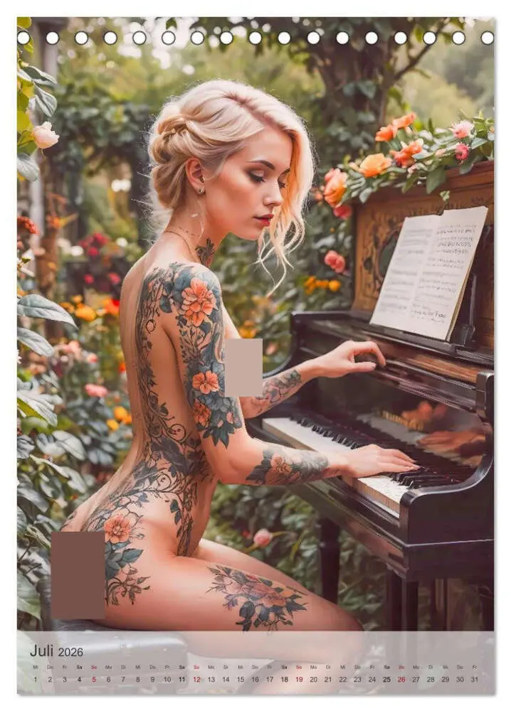 Bild: 9783516605549 | Verführerische Momente - Sommer, Haut und Tattoos (Tischkalender...