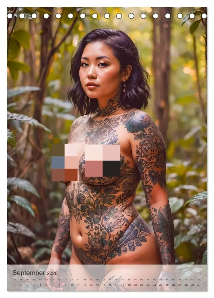 Bild: 9783516605549 | Verführerische Momente - Sommer, Haut und Tattoos (Tischkalender...
