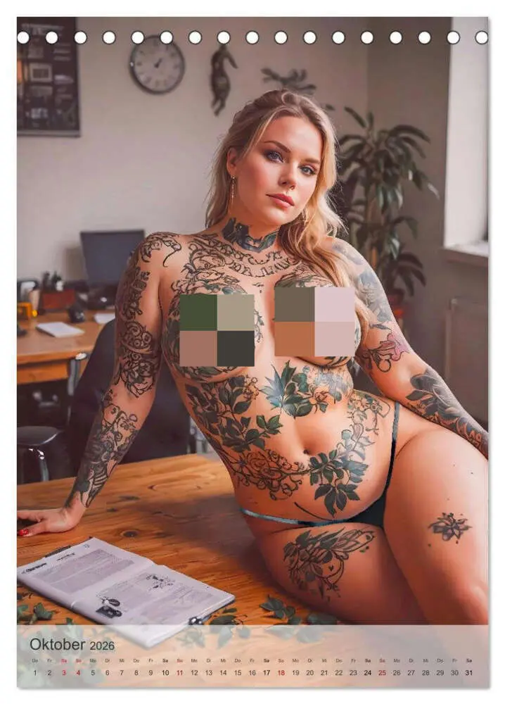 Bild: 9783516605549 | Verführerische Momente - Sommer, Haut und Tattoos (Tischkalender...