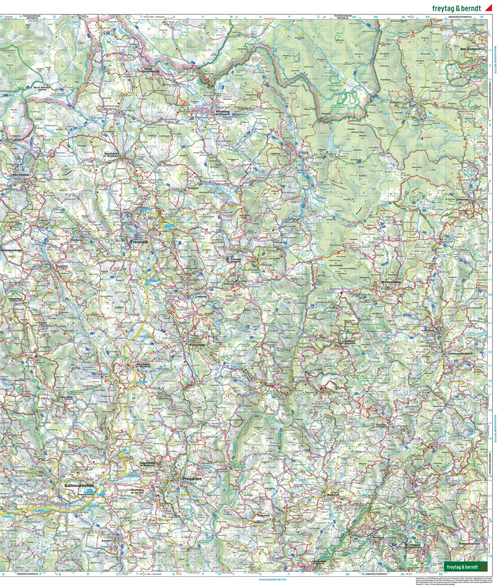Bild: 9783707915549 | Mühlviertel - Freistadt - Bad Leonfelden - Bad Zell - Linz 1 : 50.000