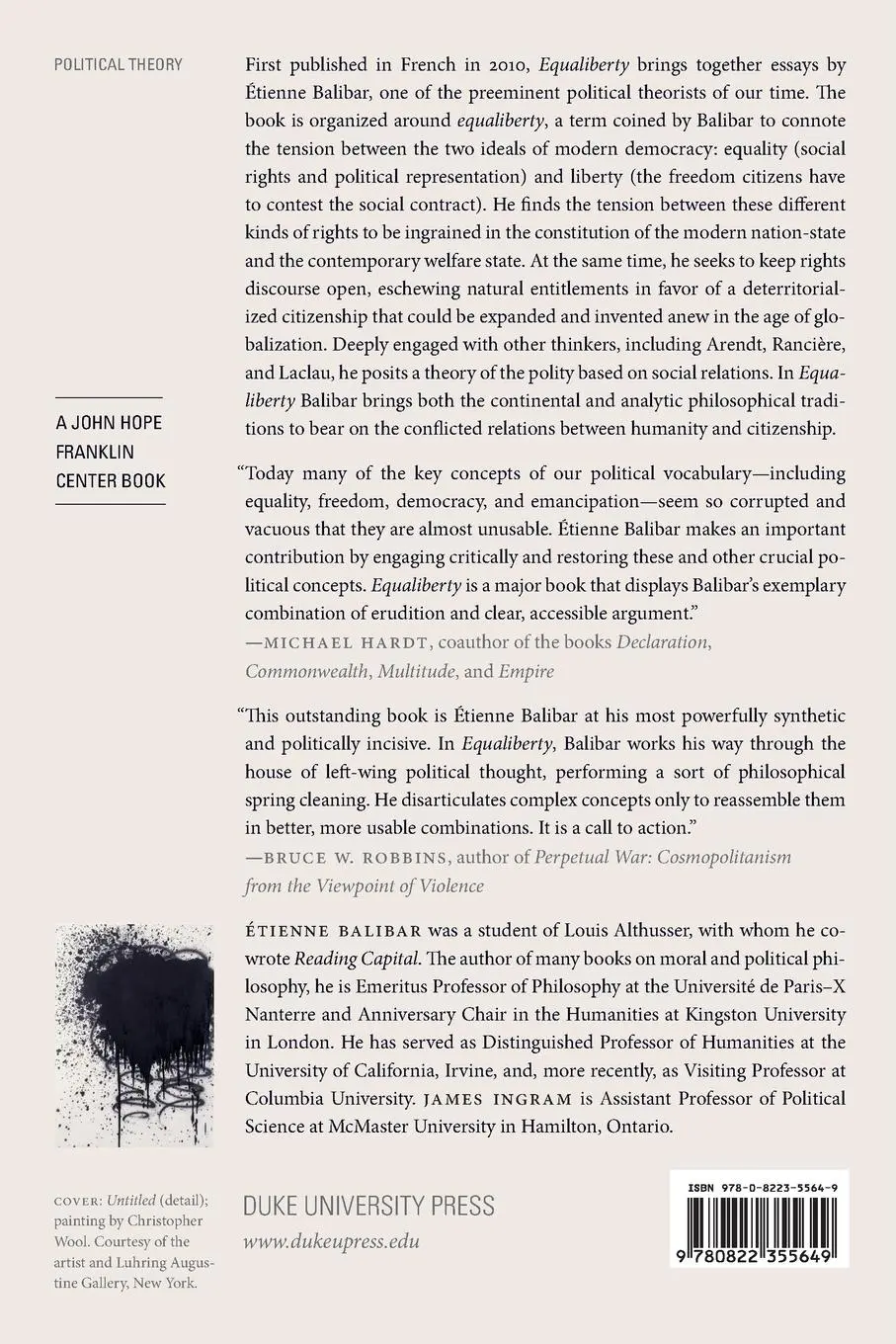 Rückseite: 9780822355649 | Equaliberty | Political Essays | Étienne Balibar | Taschenbuch | 2014
