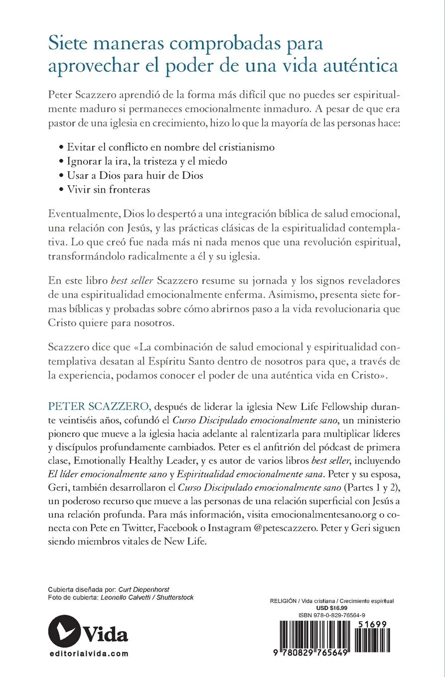 Rückseite: 9780829765649 | Espiritualidad emocionalmente sana | Peter Scazzero | Taschenbuch