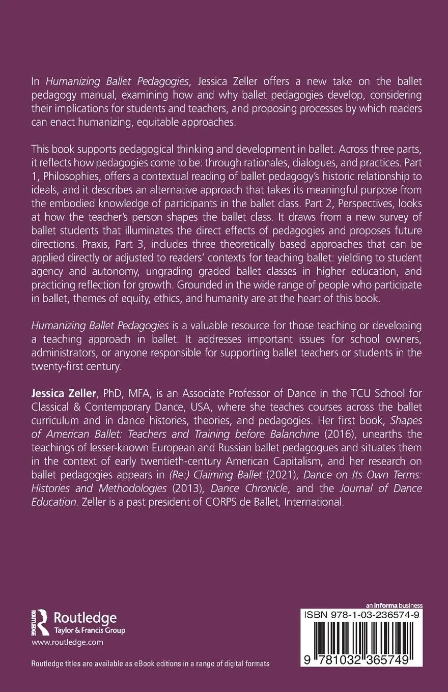 Rückseite: 9781032365749 | Humanizing Ballet Pedagogies | Jessica Zeller | Taschenbuch | Englisch