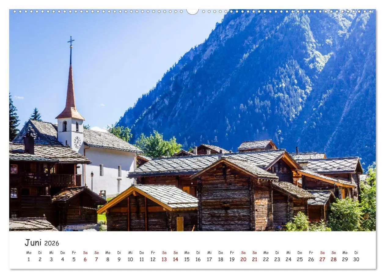 Bild: 9783457665749 | Der Kanton Wallis - einfach liebenswert (Wandkalender 2026 DIN A2...
