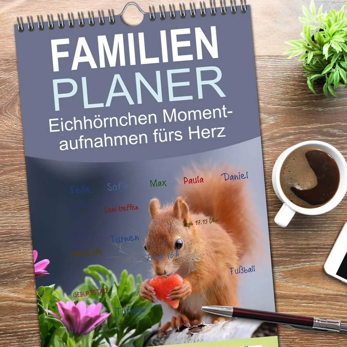 Bild: 9783516515749 | Familienplaner 2026 - Eichhörnchen Momentaufnahmen fürs Herz mit 5...