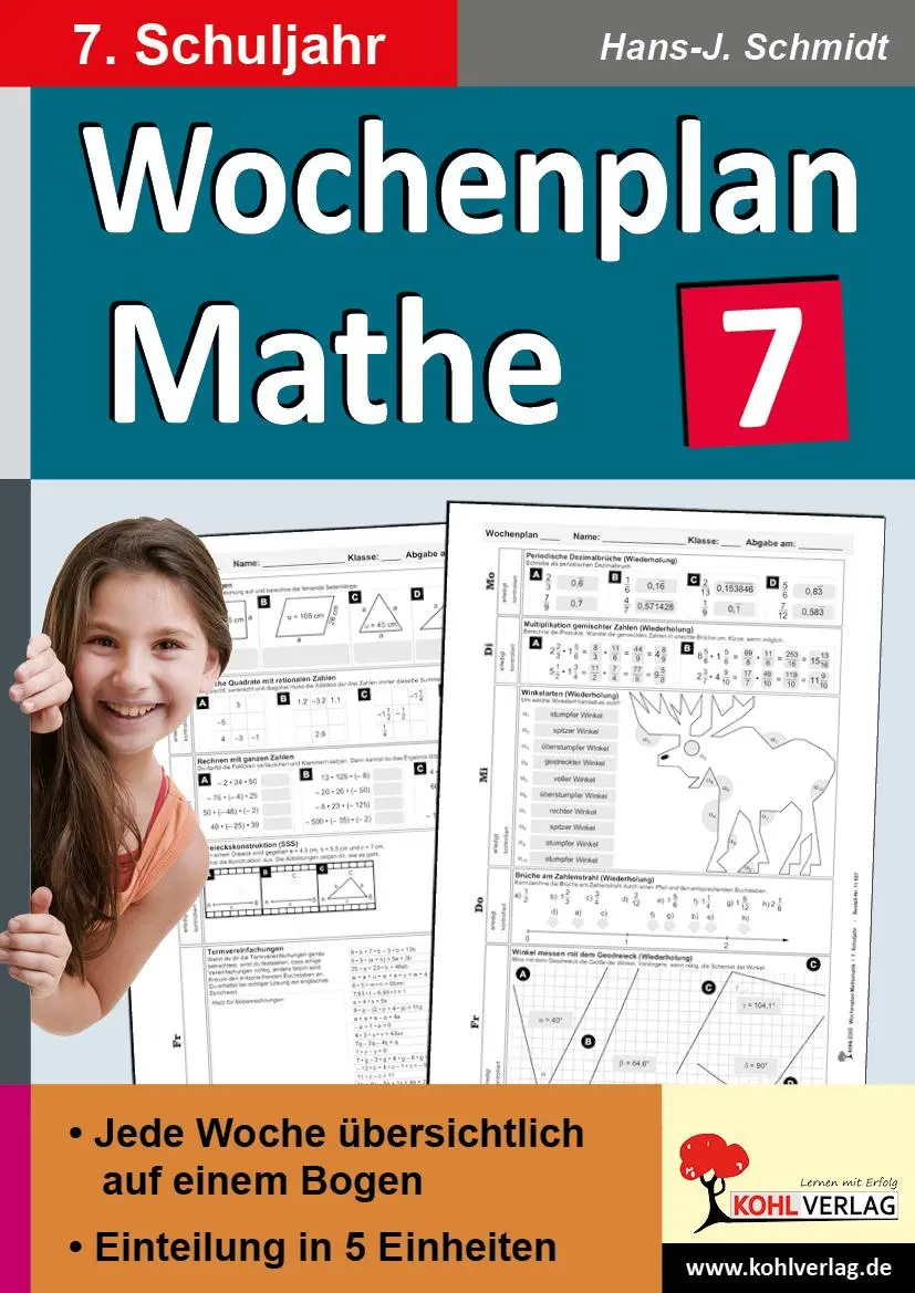 Cover: 9783956865749 | Wochenplan Mathe / Klasse 7 | Hans-J. Schmidt | Taschenbuch | 80 S.