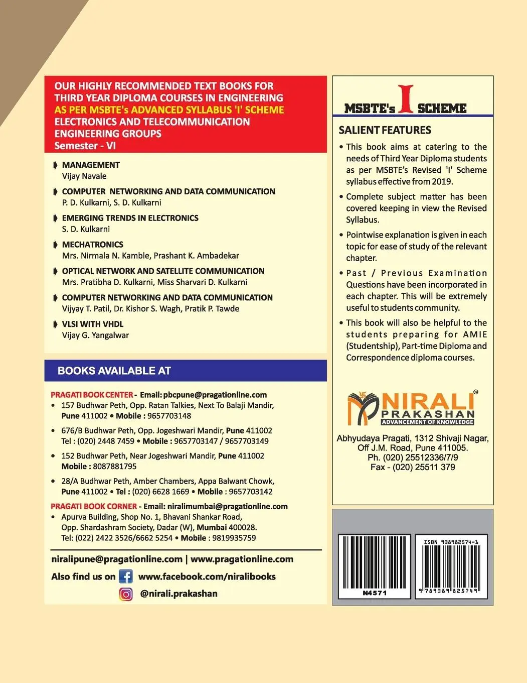 Rückseite: 9789389825749 | VLSI WITH VHDL (22062) (ELECTIVE) | Yangalwarvijay | Taschenbuch
