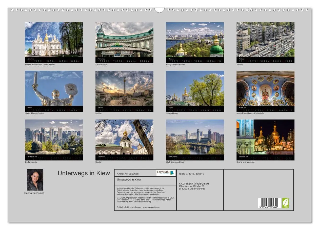Bild: 9783457895849 | Unterwegs in Kiew (Wandkalender 2026 DIN A2 quer), CALVENDO...