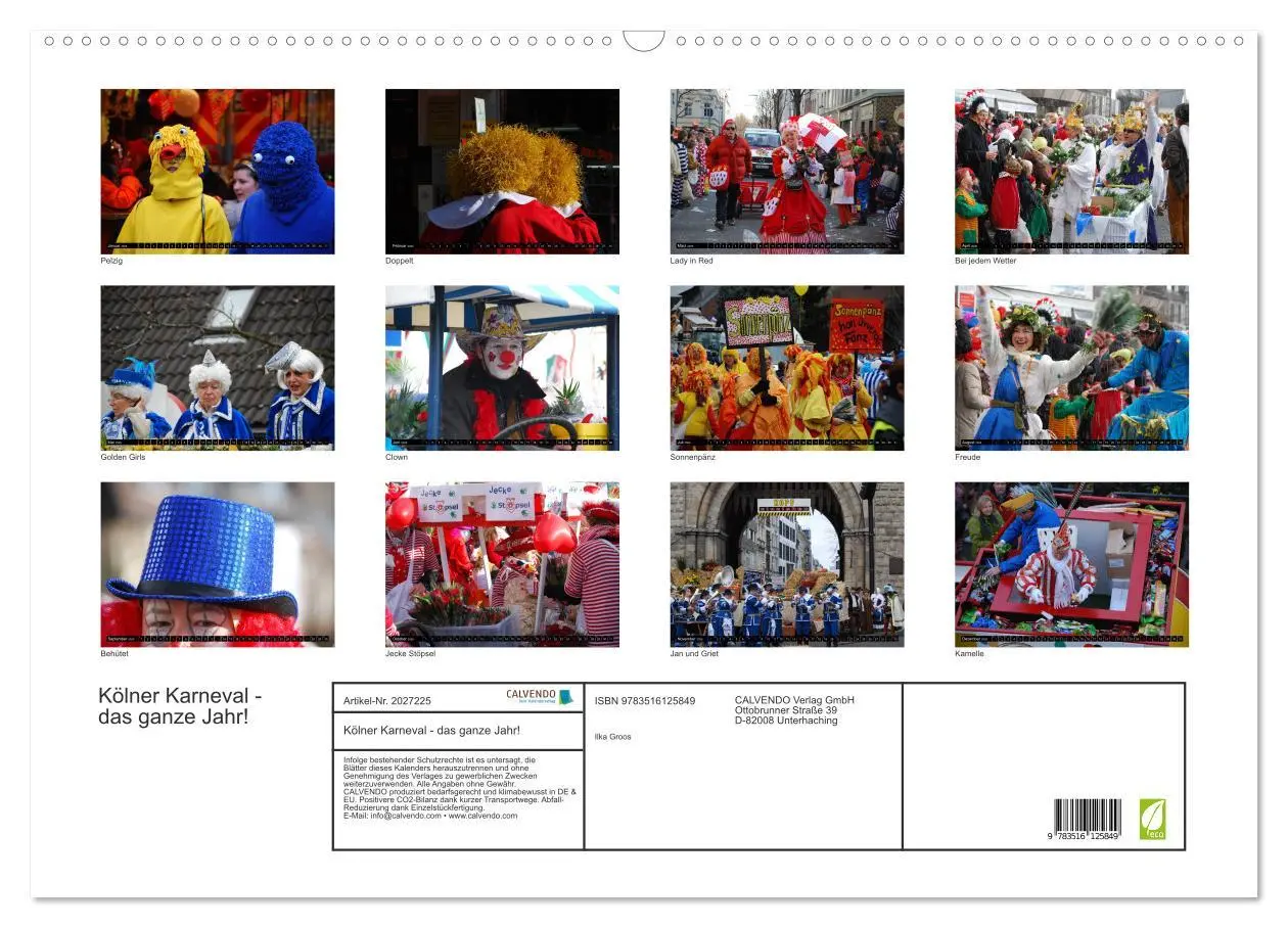 Bild: 9783516125849 | Kölner Karneval - das ganze Jahr! (Wandkalender 2026 DIN A2 quer),...