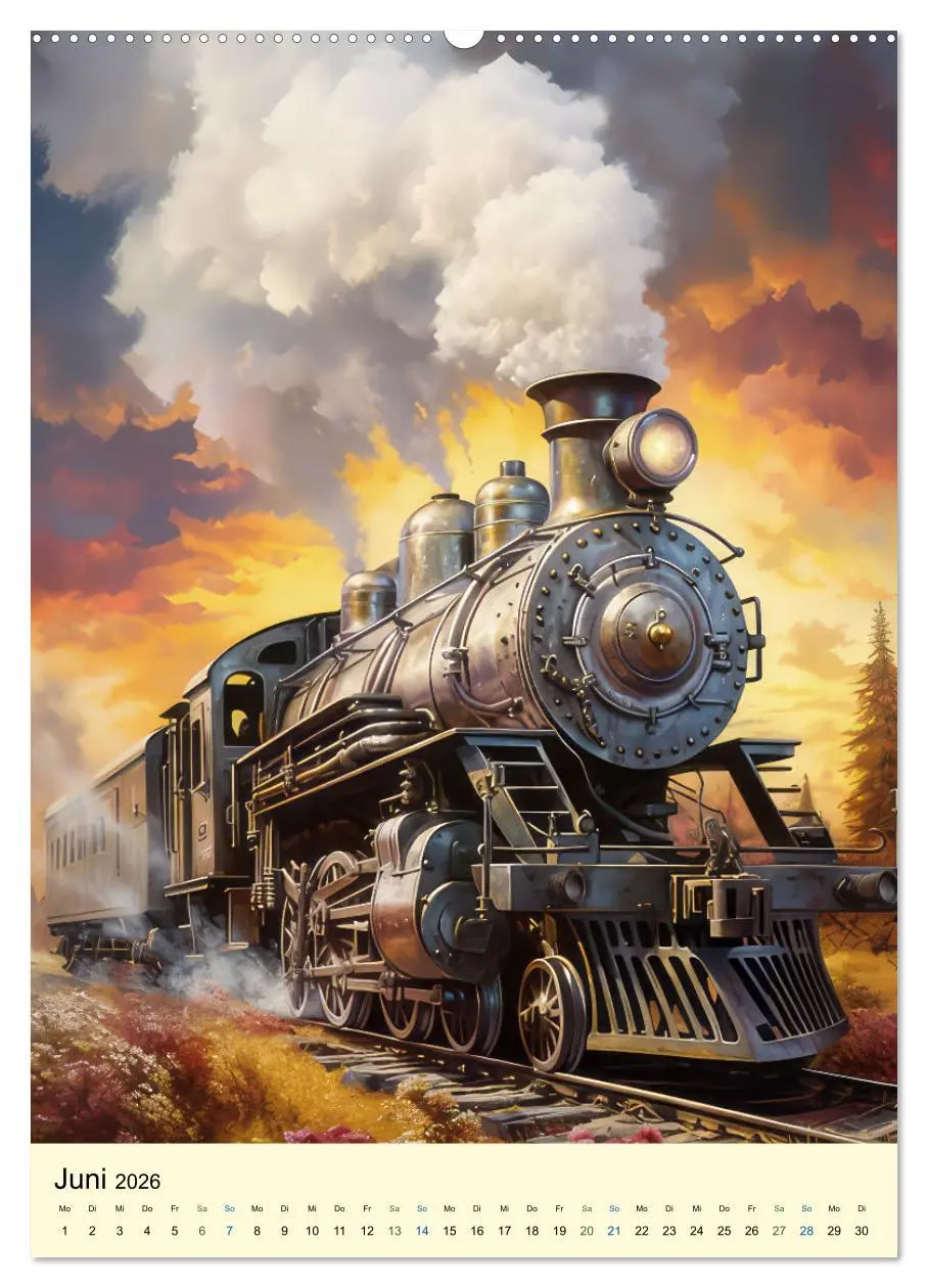 Bild: 9783516295849 | Steampunk Lokomotiven (hochwertiger Premium Wandkalender 2026 DIN...