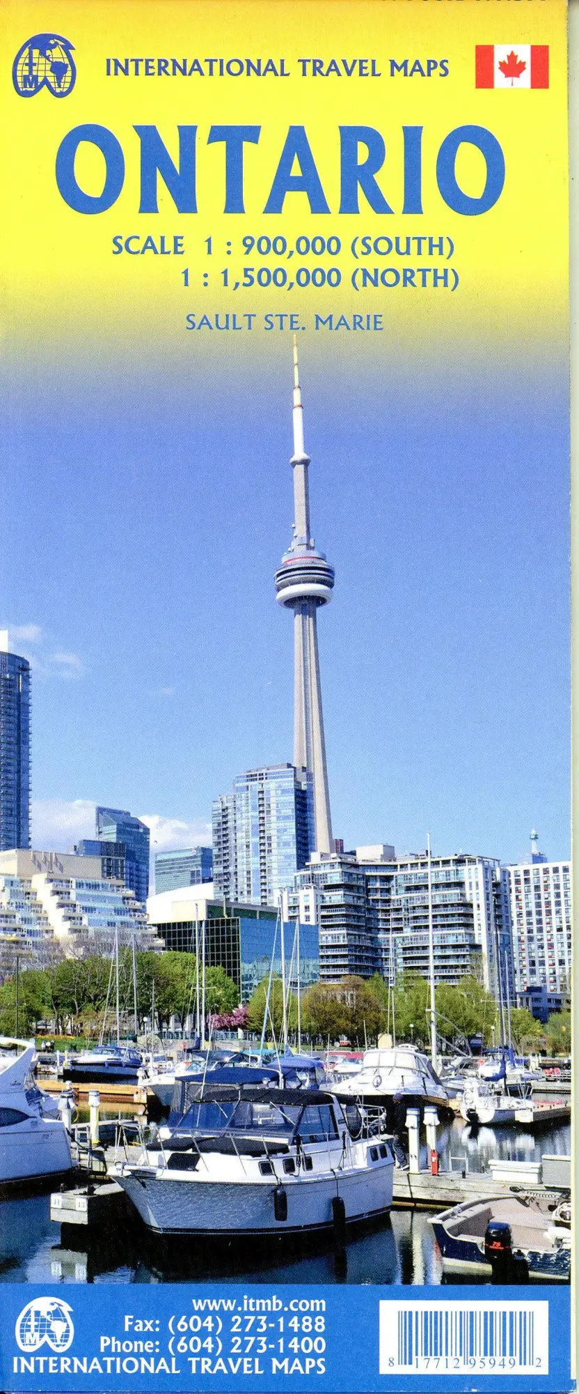 Cover: 9781771295949 | Ontario 1:900000 | ITM Travel Reference Map 1:900000 | (Land-)Karte