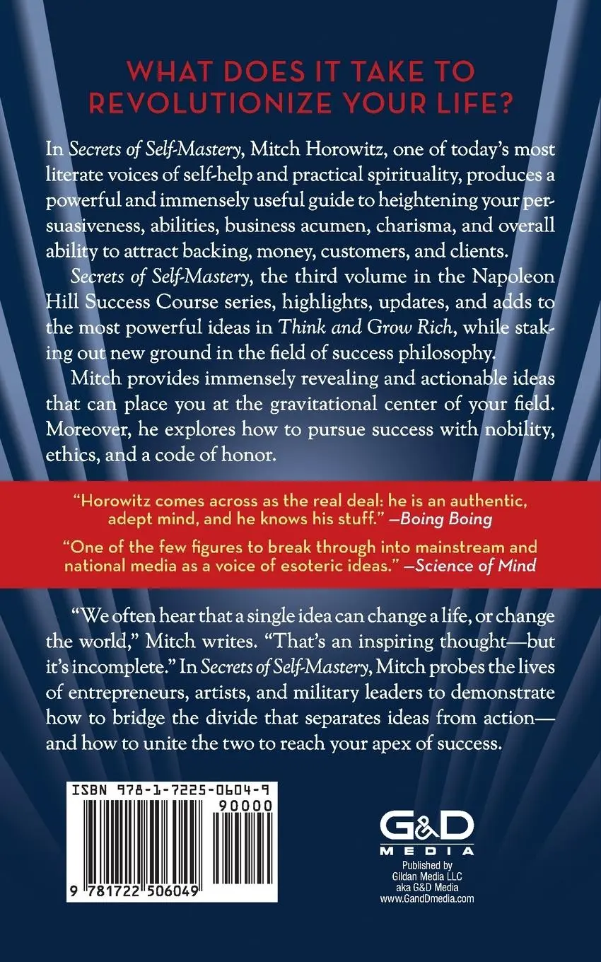 Rückseite: 9781722506049 | Secrets of Self-Mastery | Mitch Horowitz | Taschenbuch | Englisch