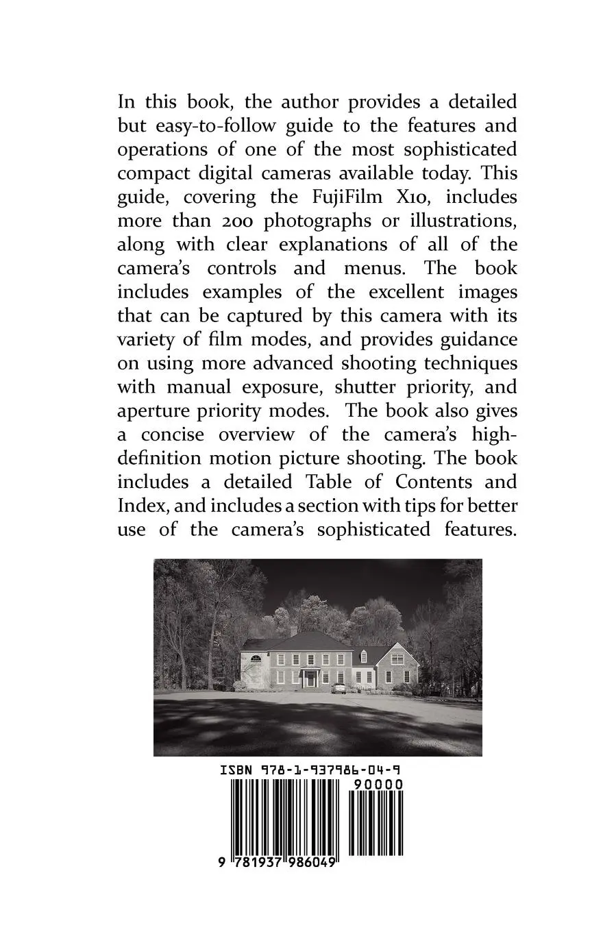 Rückseite: 9781937986049 | Photographer's Guide to the Fujifilm X10 (Black and White Edition)