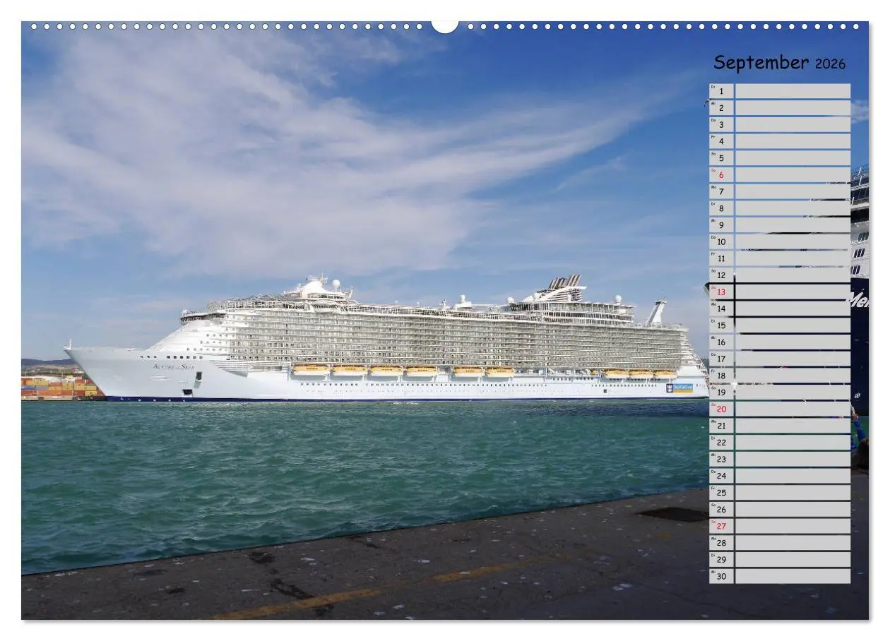 Bild: 9783457776049 | Riesen der Meere - Kreuzfahrtschiffe Geburtstagskalender...