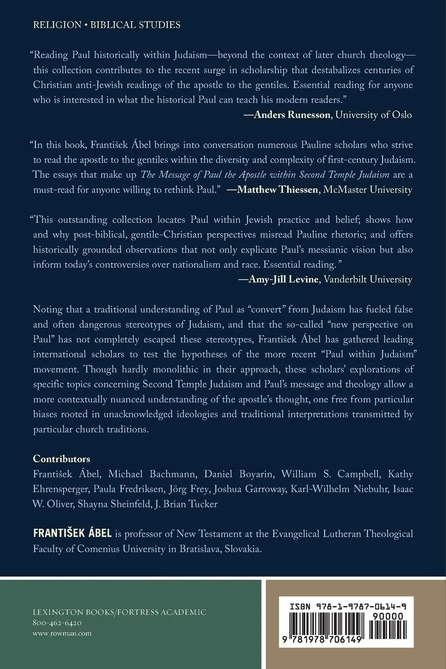 Rückseite: 9781978706149 | The Message of Paul the Apostle within Second Temple Judaism | Ábel