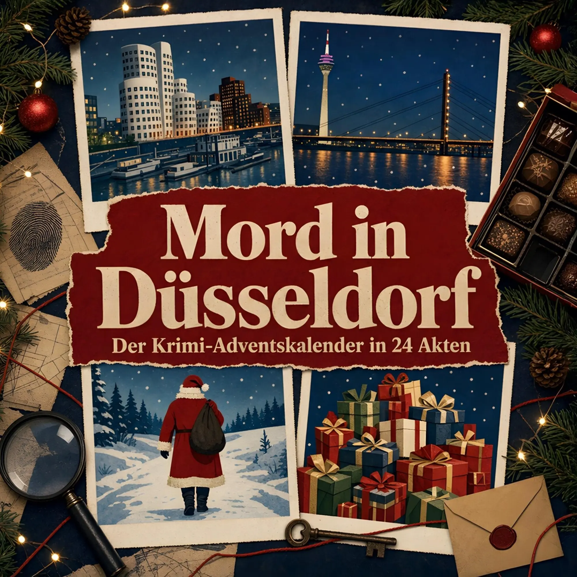 Cover: 9783696116149 | Mord in Düsseldorf | Der Krimi-Adventskalender in 24 Akten | Krüger
