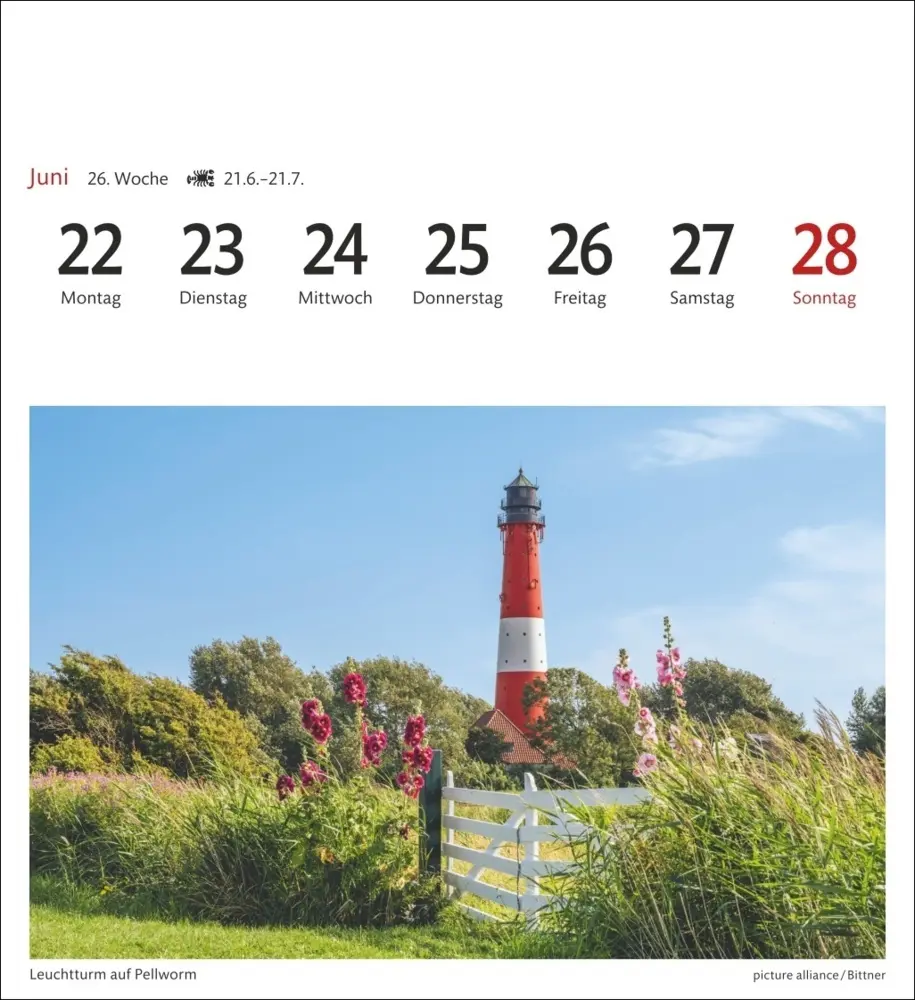 Bild: 9783840036149 | Nordseeküste Sehnsuchtskalender 2026 - Wochenkalender mit 53...