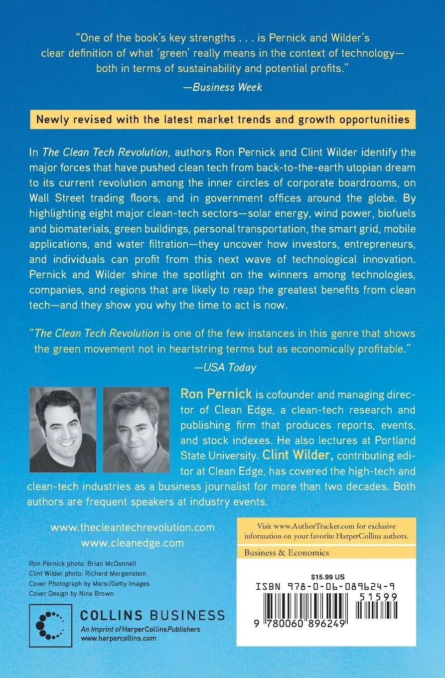 Rückseite: 9780060896249 | The Clean Tech Revolution | Ron Pernick (u. a.) | Taschenbuch | 2008