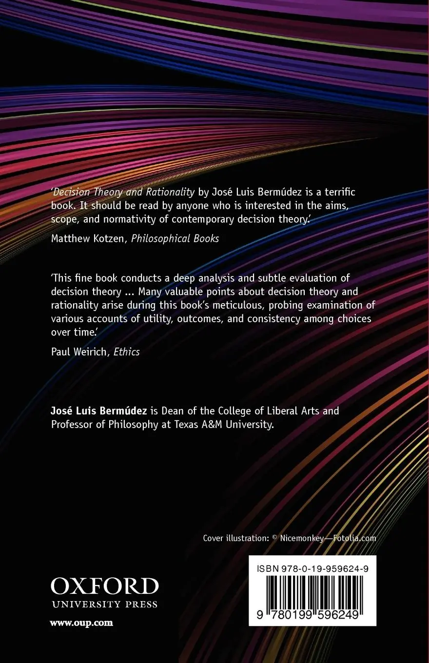 Rückseite: 9780199596249 | Decision Theory and Rationality | Jose Luis Bermudez | Taschenbuch