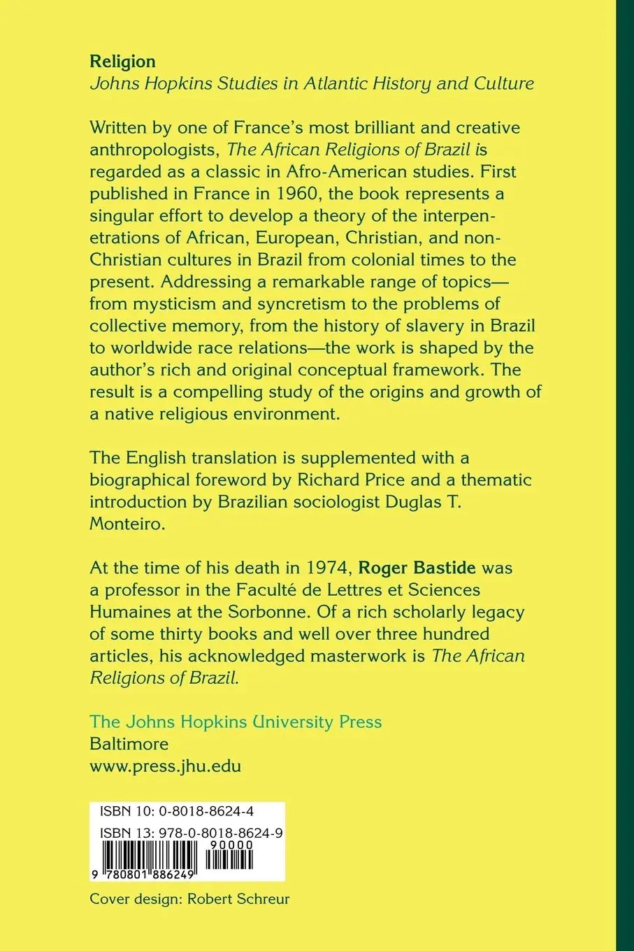Rückseite: 9780801886249 | The African Religions of Brazil | Roger Bastide | Taschenbuch | 2007