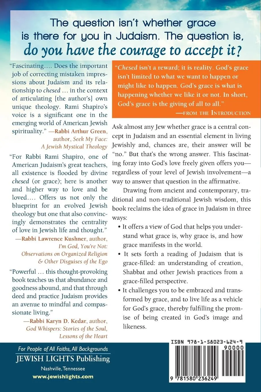 Rückseite: 9781580236249 | Amazing Chesed | Living a Grace-Filled Judaism | Rabbi Rami Shapiro