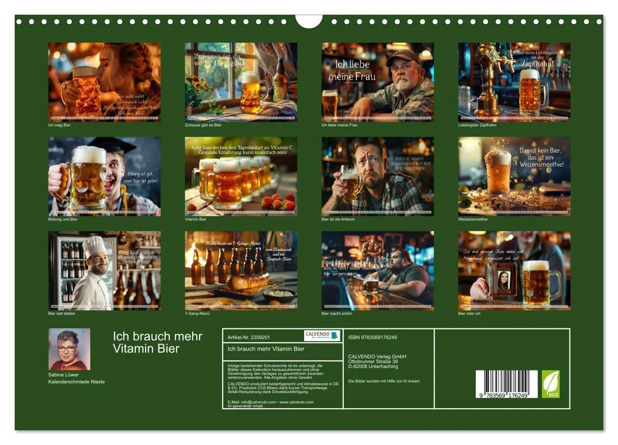Bild: 9783569176249 | Ich brauch mehr Vitamin Bier (Wandkalender 2027 DIN A3 quer),...
