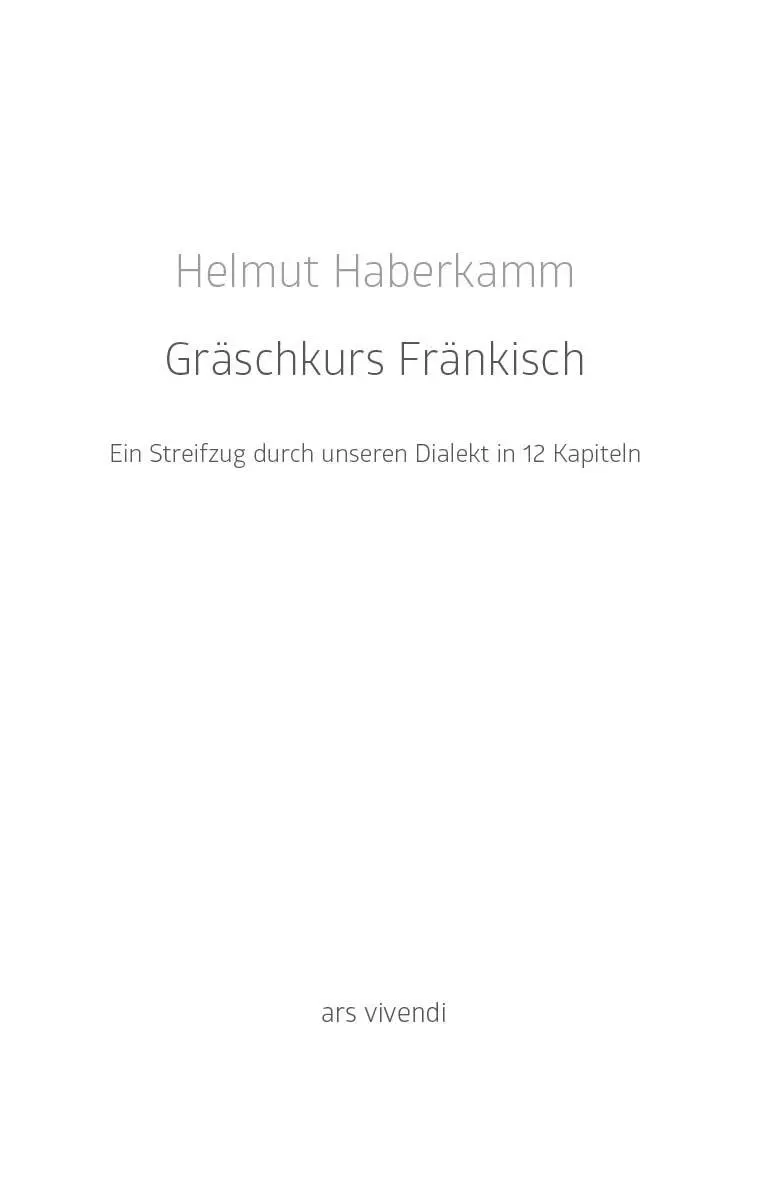 Bild: 9783747206249 | Gräschkurs Fränkisch | Helmut Haberkamm | Taschenbuch | 172 S. | 2024
