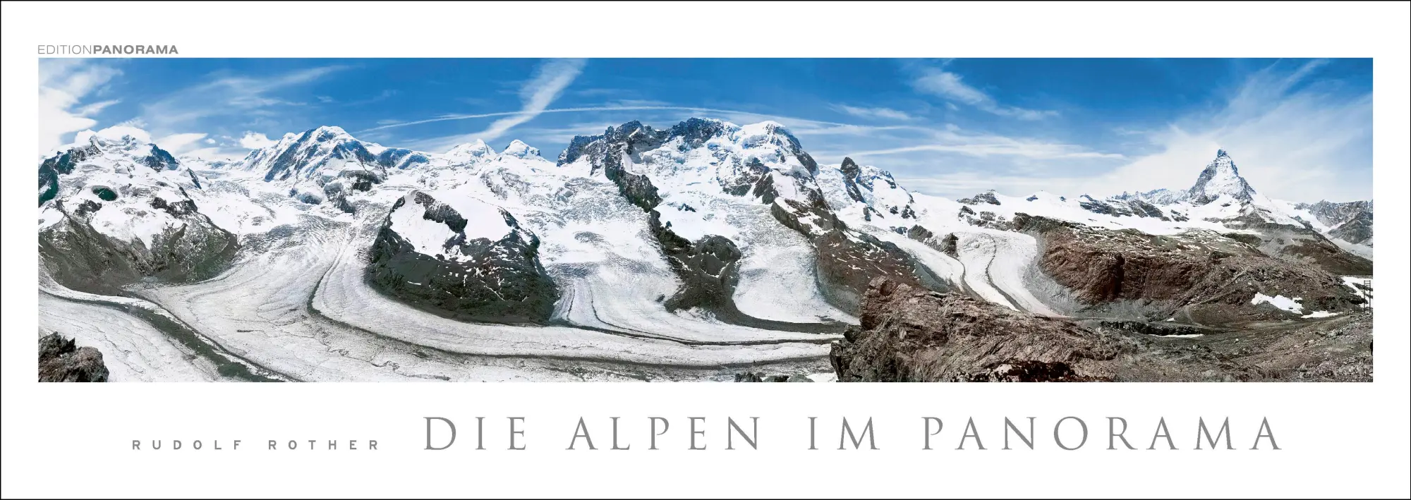 Cover: 9783898236249 | Die Alpen im Panorama | Immerwährender Panorama-Kalender, 110 x 39 cm