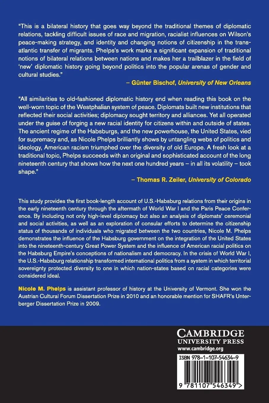 Rückseite: 9781107546349 | U.S.-Habsburg Relations from 1815 to the Paris Peace Conference | Buch