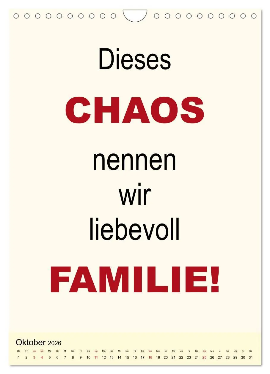 Bild: 9783516386349 | Sprüche-Kalender. Lustiges für die Familie! (Wandkalender 2026 DIN...