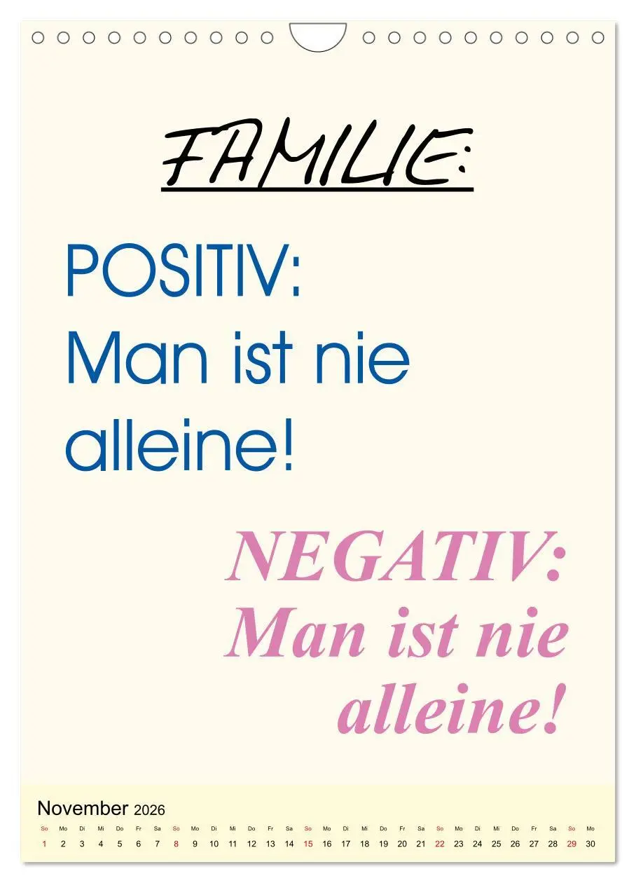 Bild: 9783516386349 | Sprüche-Kalender. Lustiges für die Familie! (Wandkalender 2026 DIN...