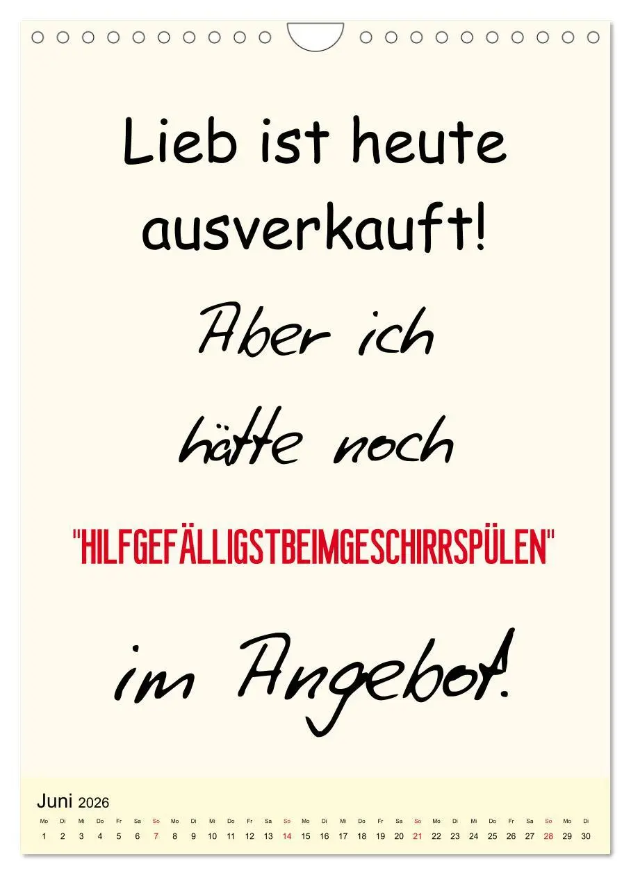 Bild: 9783516386349 | Sprüche-Kalender. Lustiges für die Familie! (Wandkalender 2026 DIN...