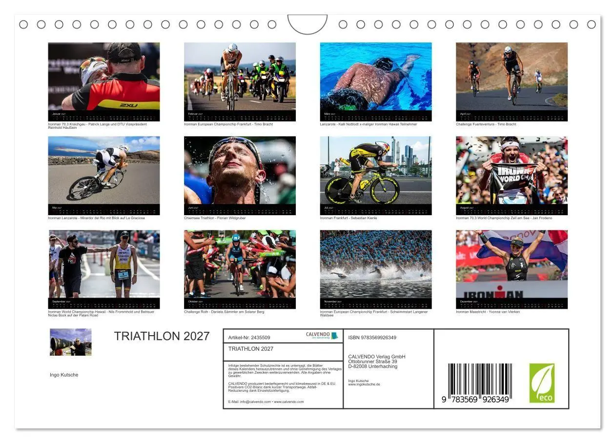 Bild: 9783569926349 | TRIATHLON 2027 (Wandkalender 2027 DIN A4 quer), CALVENDO...