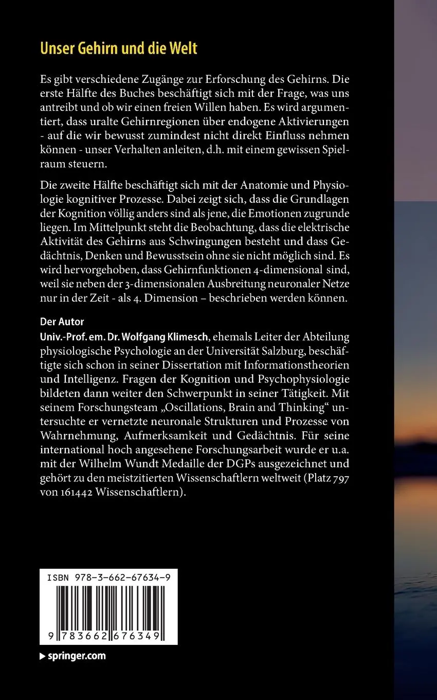 Rückseite: 9783662676349 | Unser Gehirn und die Welt | Wolfgang Klimesch | Taschenbuch | xiii