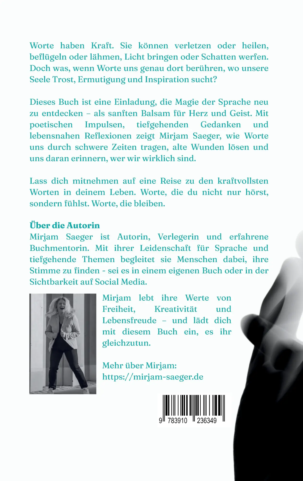 Rückseite: 9783910236349 | Wortbalsam | Worte, die die Seele streicheln | Mirjam Saeger | Buch