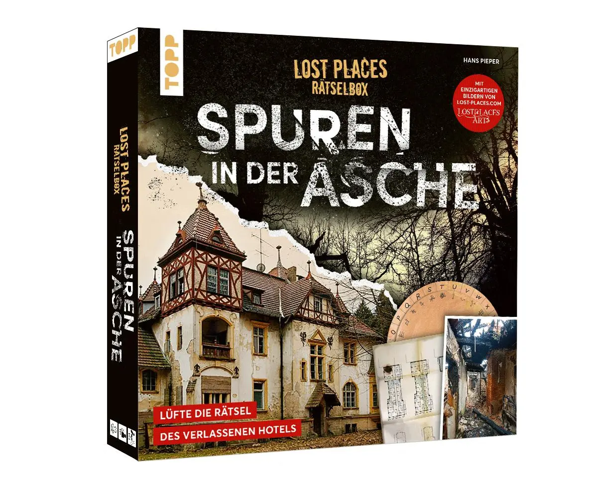 Cover: 4007742186449 | Lost Places Rätselbox - Spuren in der Asche: Ein Krimi-Rätsel für...