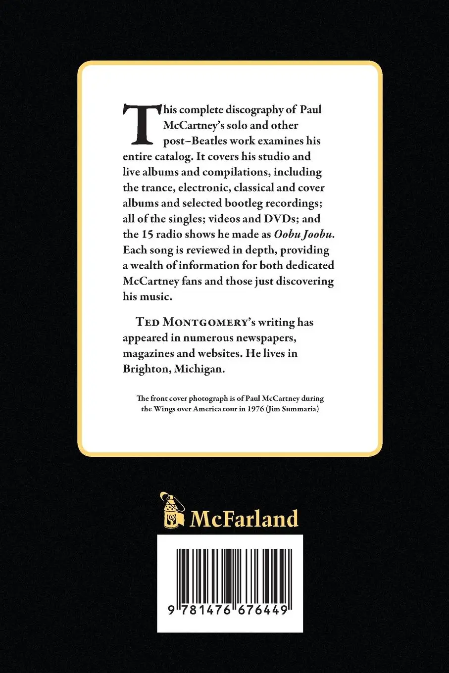 Rückseite: 9781476676449 | The Paul McCartney Catalog | Ted Montgomery | Taschenbuch | Paperback