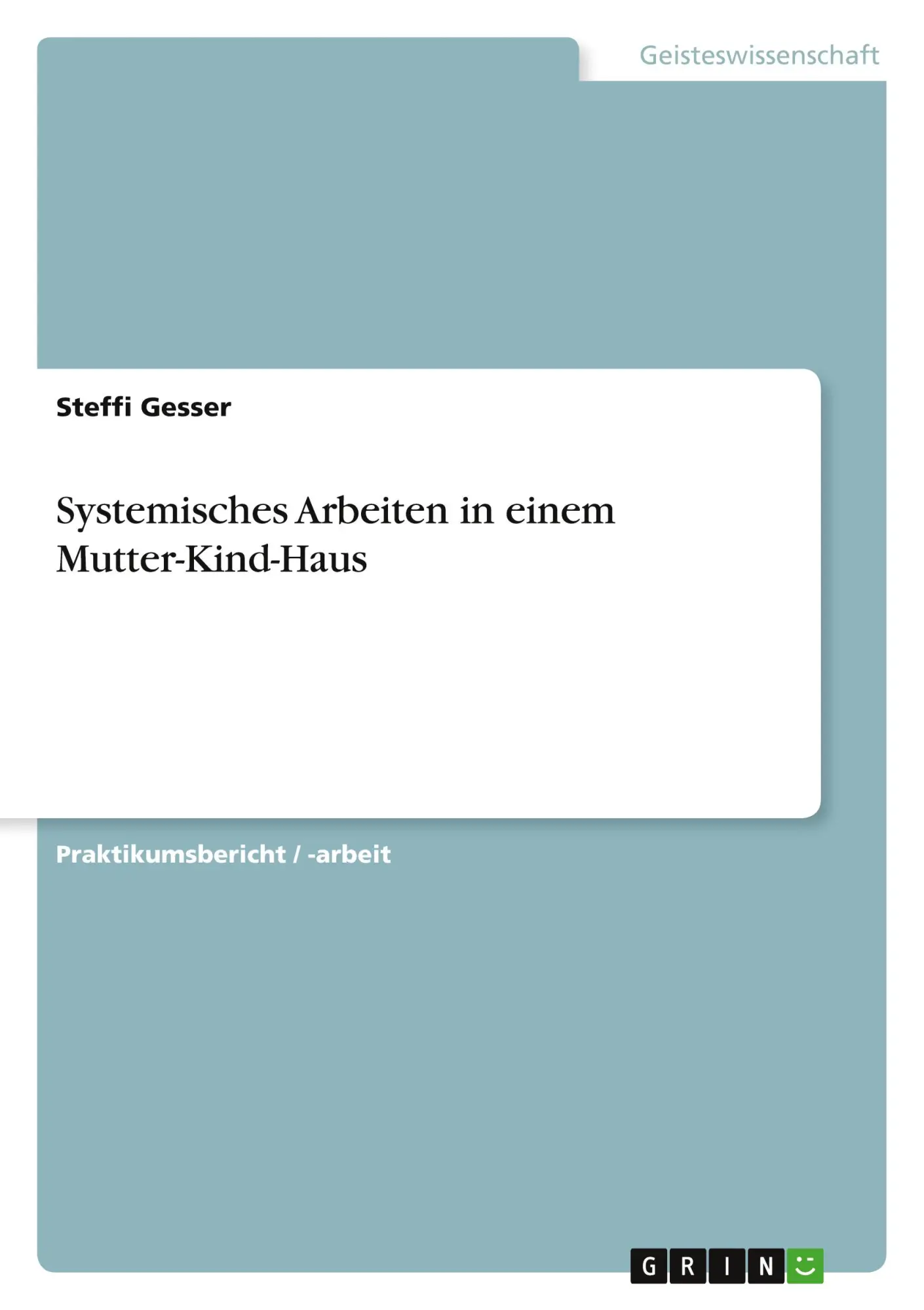 Cover: 9783346546449 | Systemisches Arbeiten in einem Mutter-Kind-Haus | Steffi Gesser | Buch