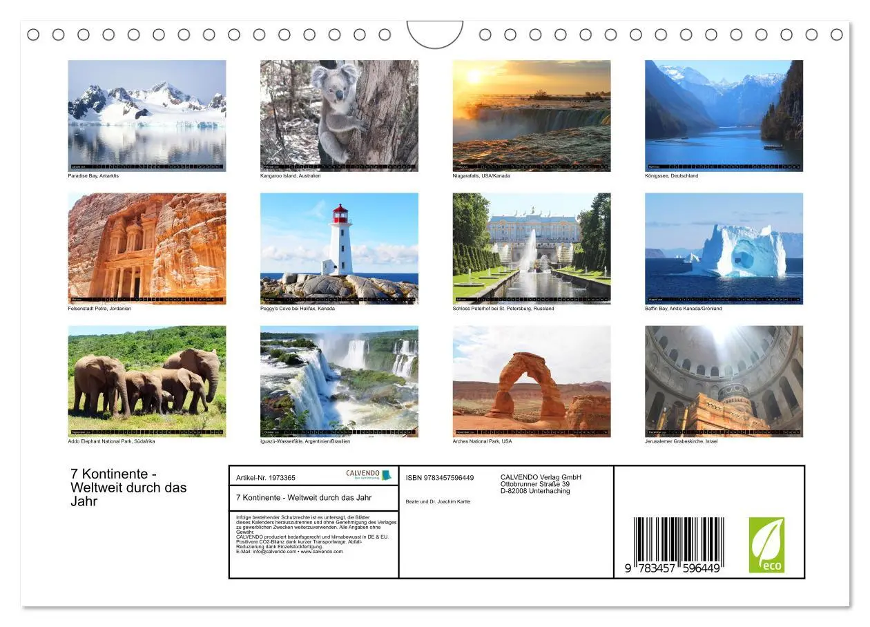 Bild: 9783457596449 | 7 Kontinente - Weltweit durch das Jahr (Wandkalender 2026 DIN A4...