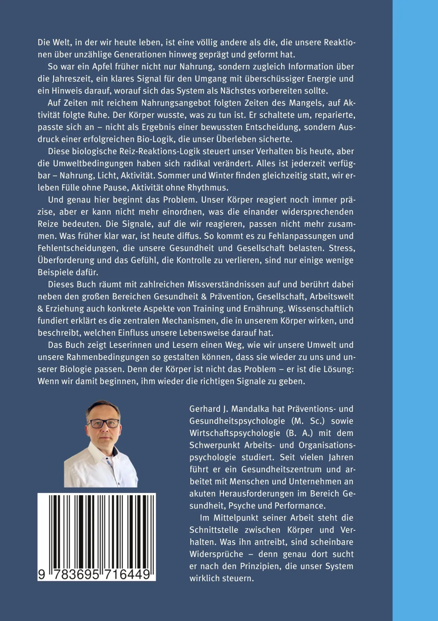 Rückseite: 9783695716449 | Der Körper denkt und du handelst | Gerhard J. Mandalka | Taschenbuch