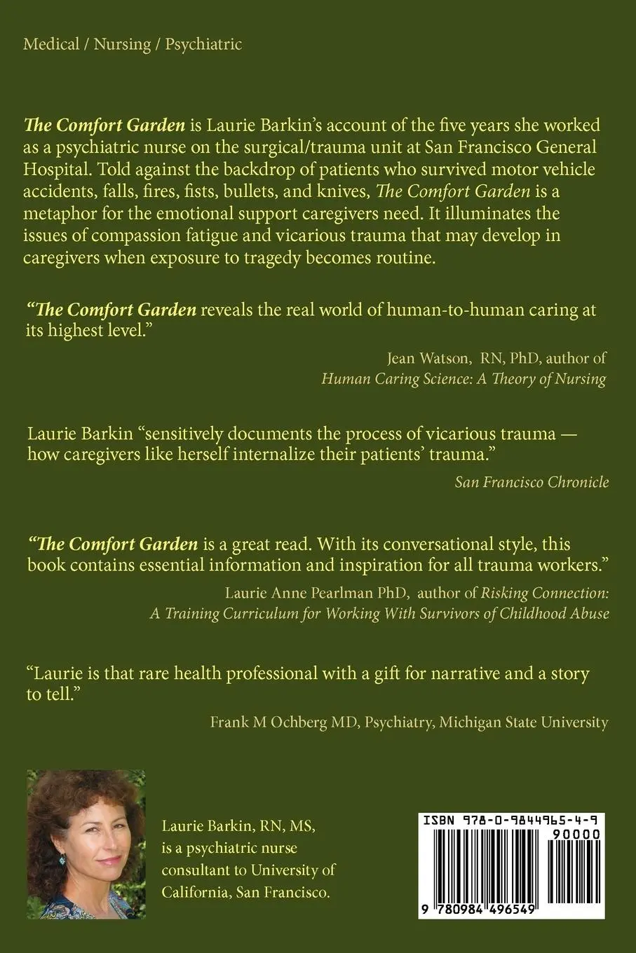 Rückseite: 9780984496549 | The Comfort Garden | Tales from the Trauma Unit | Laurie Barkin | Buch