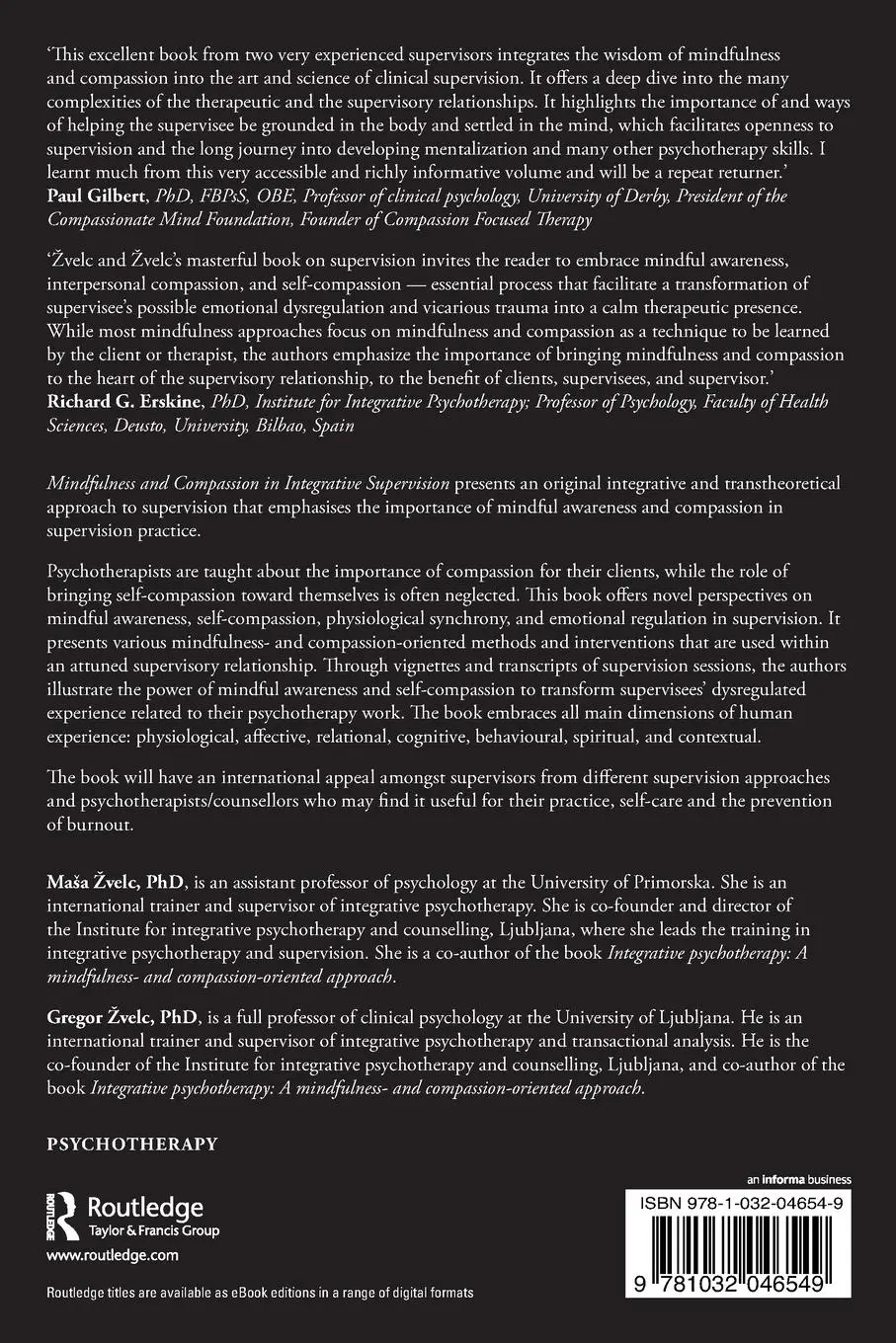 Rückseite: 9781032046549 | Mindfulness and Compassion in Integrative Supervision | ¿Velc (u. a.)