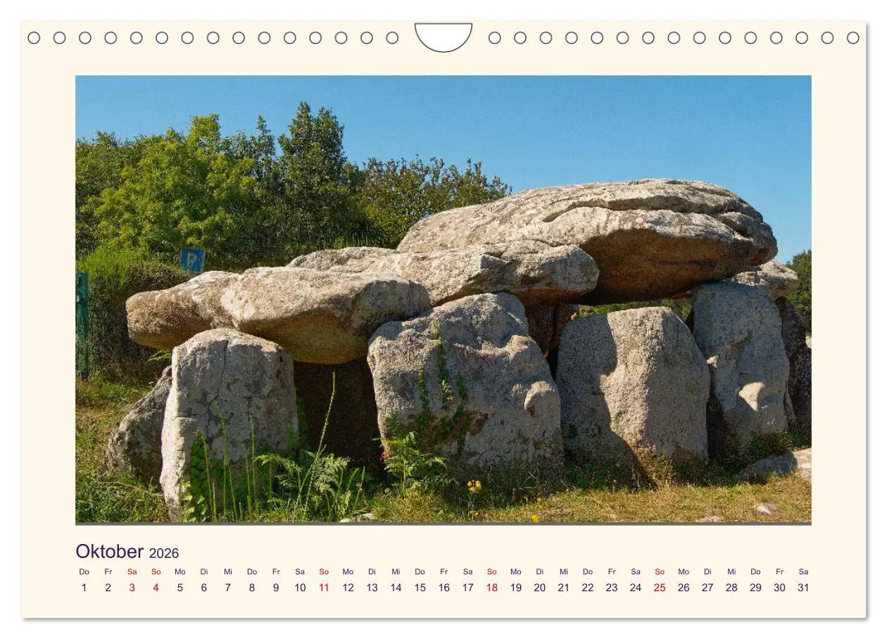 Bild: 9783457346549 | Menhire der Bretagne (Wandkalender 2026 DIN A4 quer), CALVENDO...
