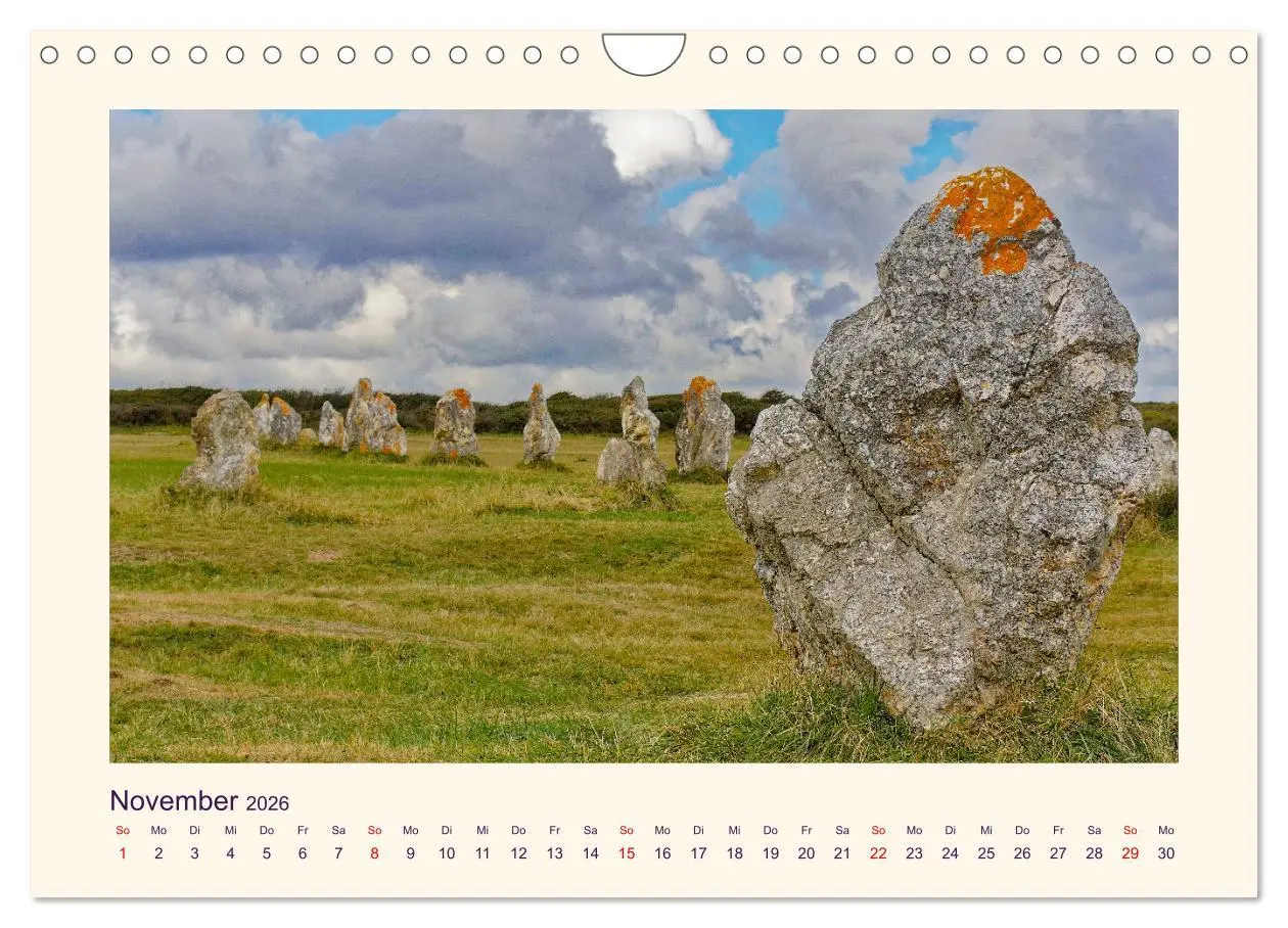 Bild: 9783457346549 | Menhire der Bretagne (Wandkalender 2026 DIN A4 quer), CALVENDO...