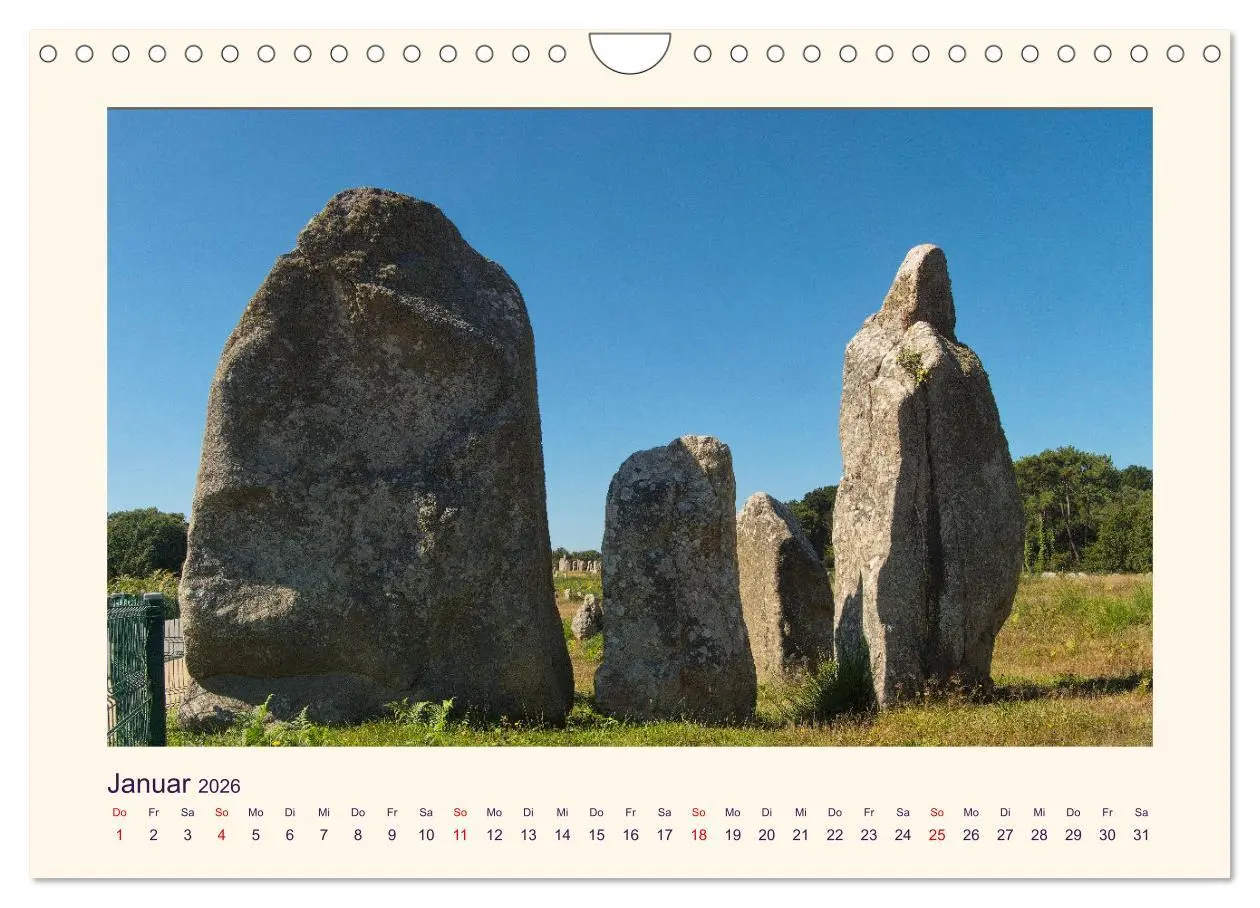 Bild: 9783457346549 | Menhire der Bretagne (Wandkalender 2026 DIN A4 quer), CALVENDO...