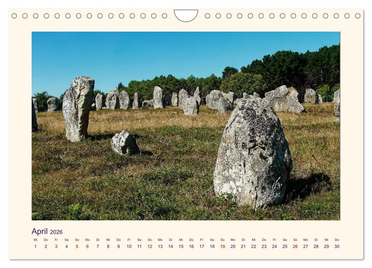 Bild: 9783457346549 | Menhire der Bretagne (Wandkalender 2026 DIN A4 quer), CALVENDO...
