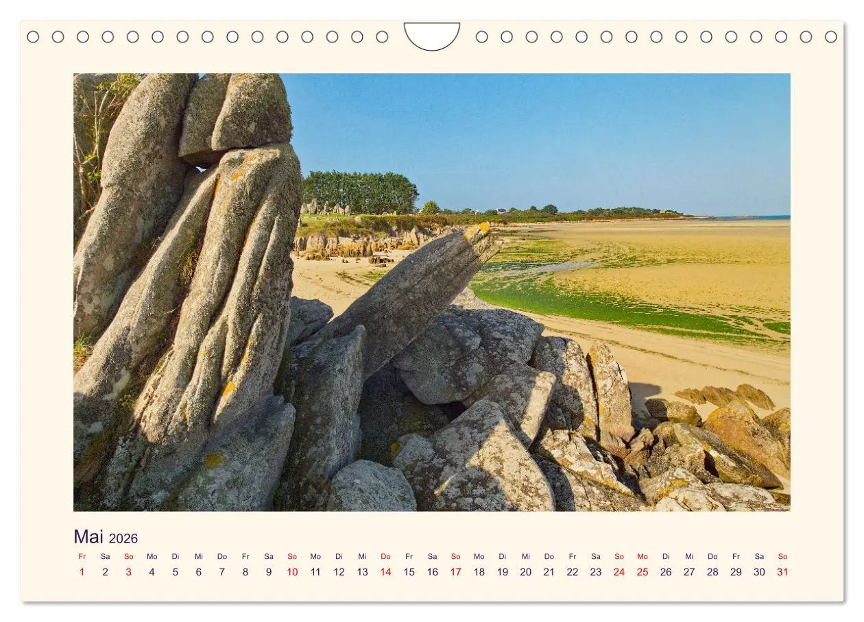 Bild: 9783457346549 | Menhire der Bretagne (Wandkalender 2026 DIN A4 quer), CALVENDO...