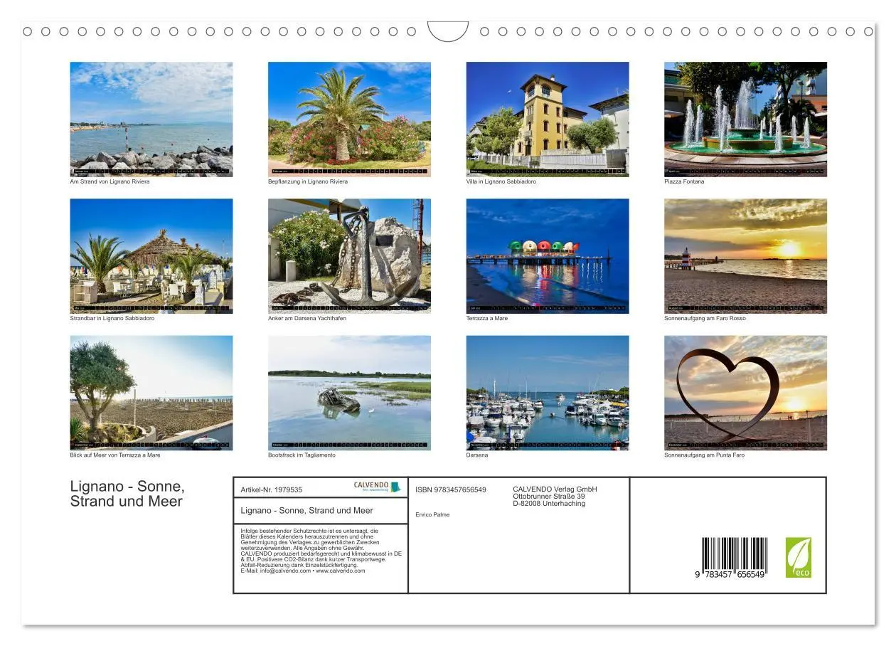 Bild: 9783457656549 | Lignano - Sonne, Strand und Meer (Wandkalender 2026 DIN A3 quer),...